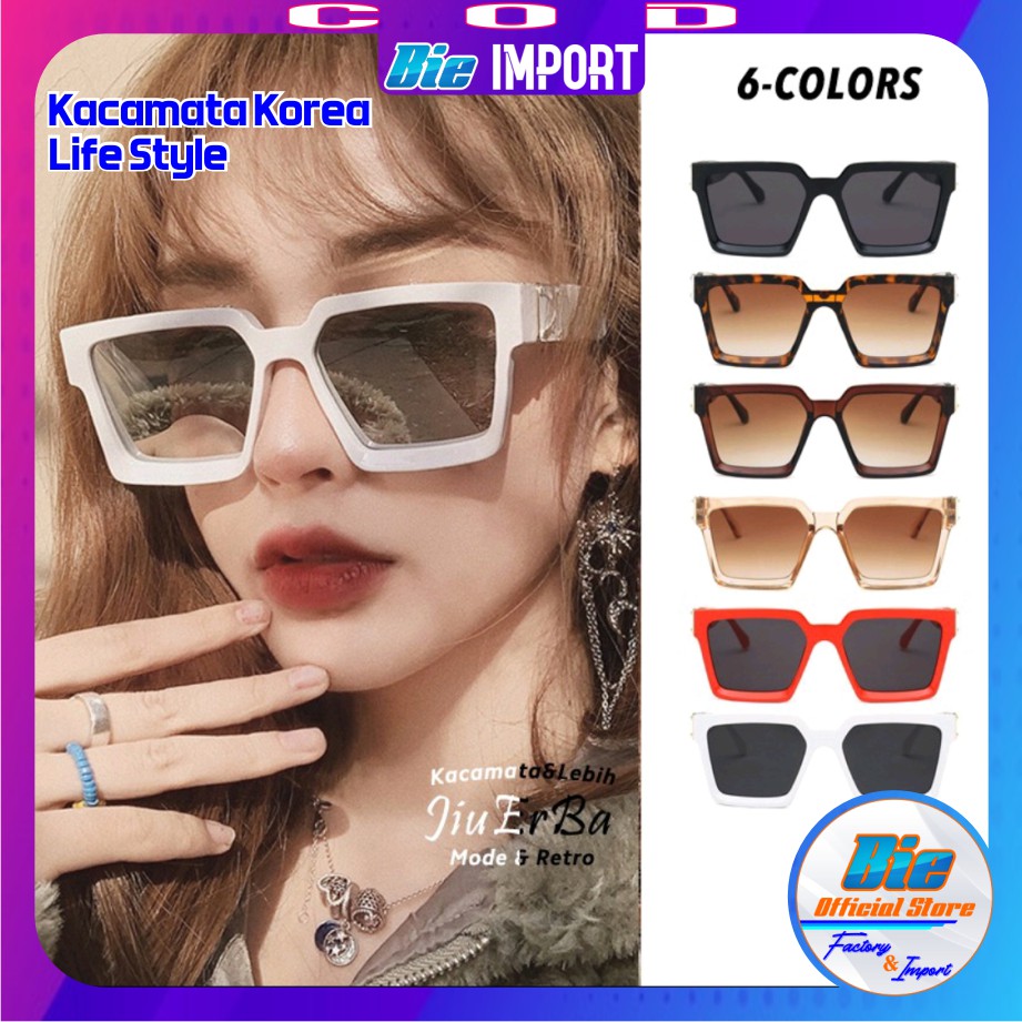 Kacamata Korea Style Retro Clasik Model Kotak Impor Best Seller