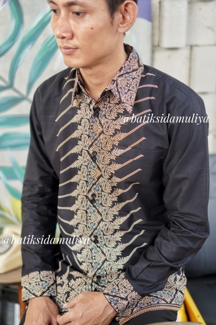 Sidamuliya Batik Kemeja Pria Slimfit Premium Anubhawa Lengan Panjang