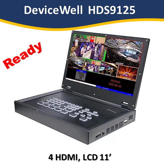HDS9125 Devicewell PORTABLE VIDEO MIXER SWITCHER 4HDMI support VMIX
