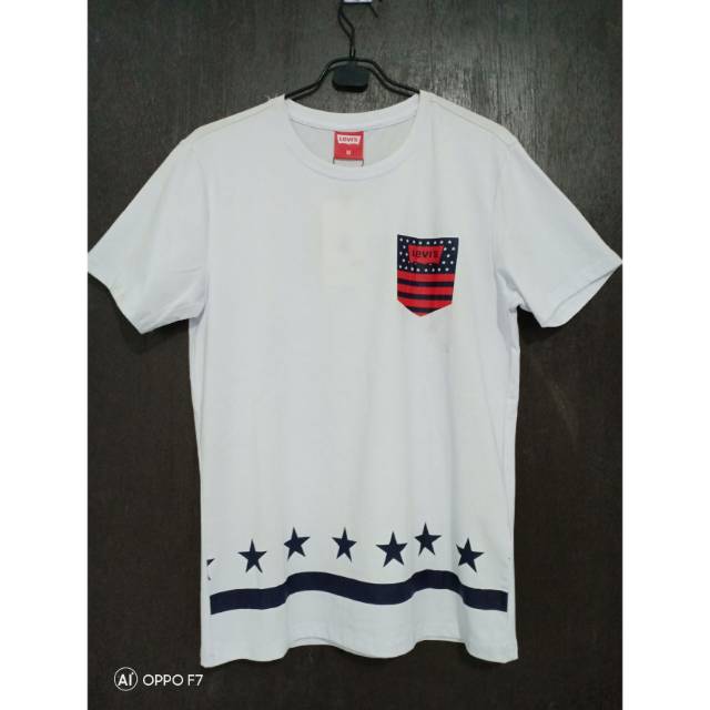 Kaos pria import Levis putih