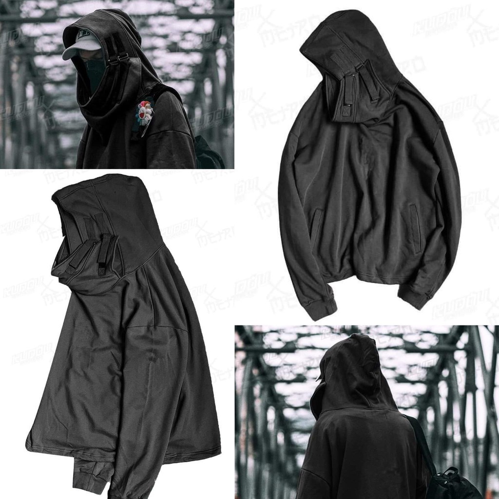 Oversized Streetwear Unsettled Hoodie Black