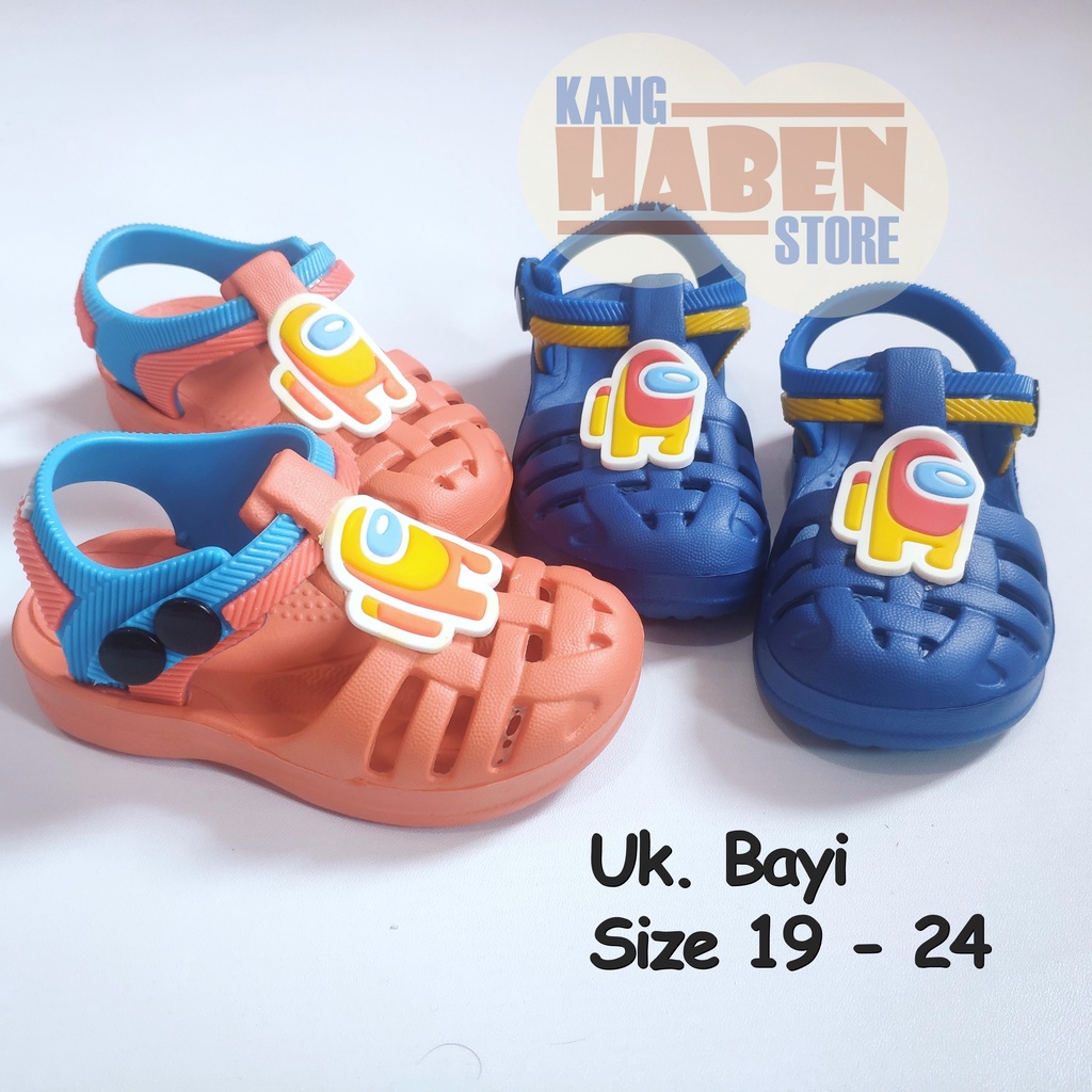 Habenkids Sandal Anak Bayi Lucu Karakter 4mong Us Cowok Cewek Sendal Ringan dan nyaman Anak 257EAA 19-24