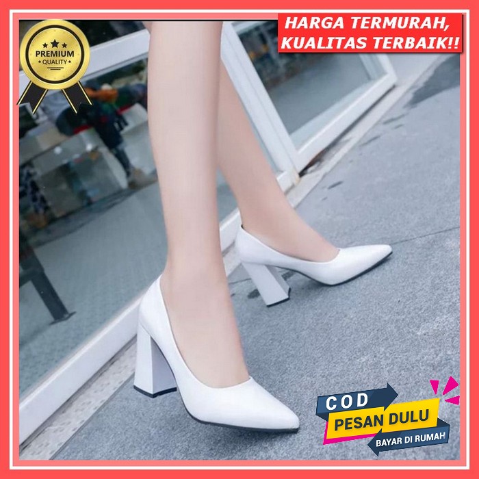 Heels Pesta - High Heels Kondangan - Sendal Slop - Heels Selop Mewah - Isabel Heels Hak Tahu Sandal 