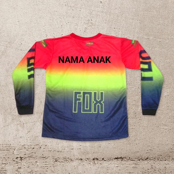 jersey baju kaoz atasan sepeda anak /baju kaos motor cross anak laki laki