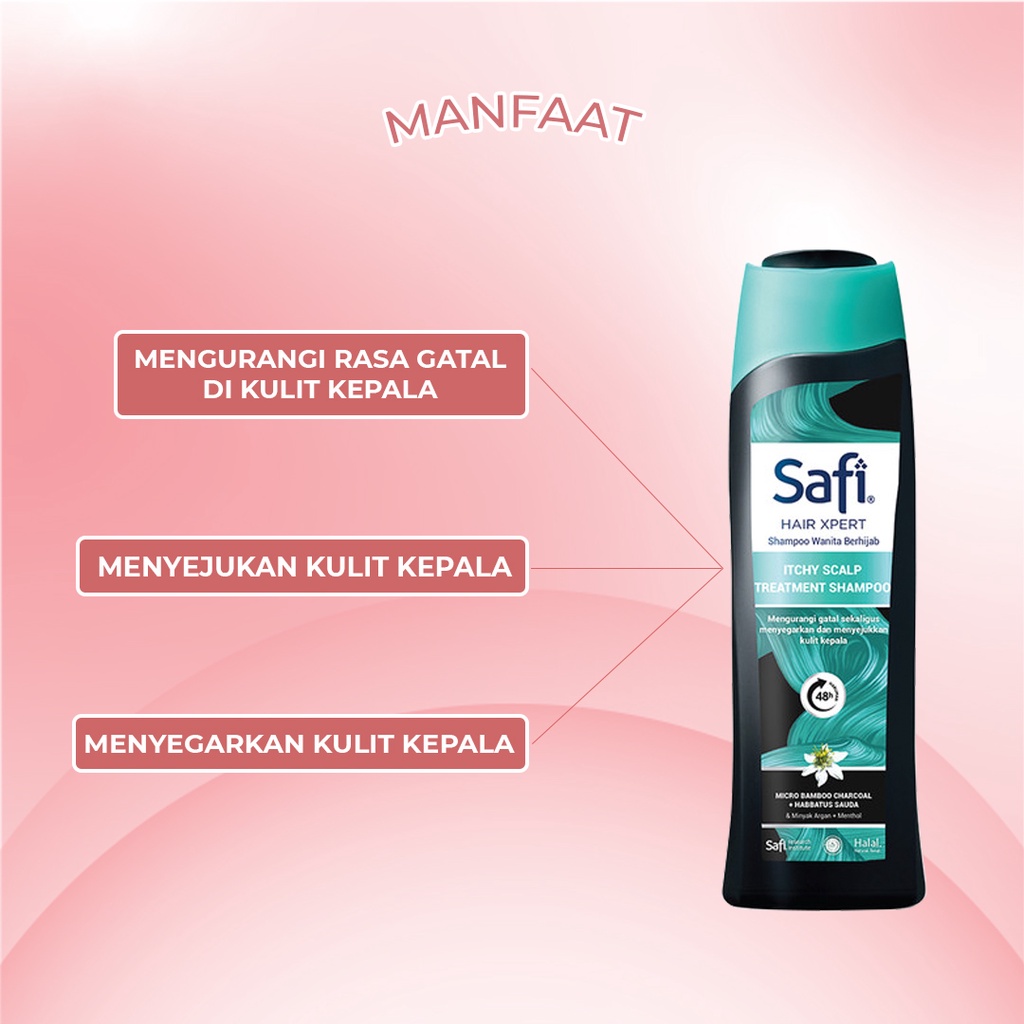 Skinhouseid Safi Hair Xpert Shampoo Habbbatus Sauda Shampo Hijab Anti Ketombe Dan Rontok 160ML