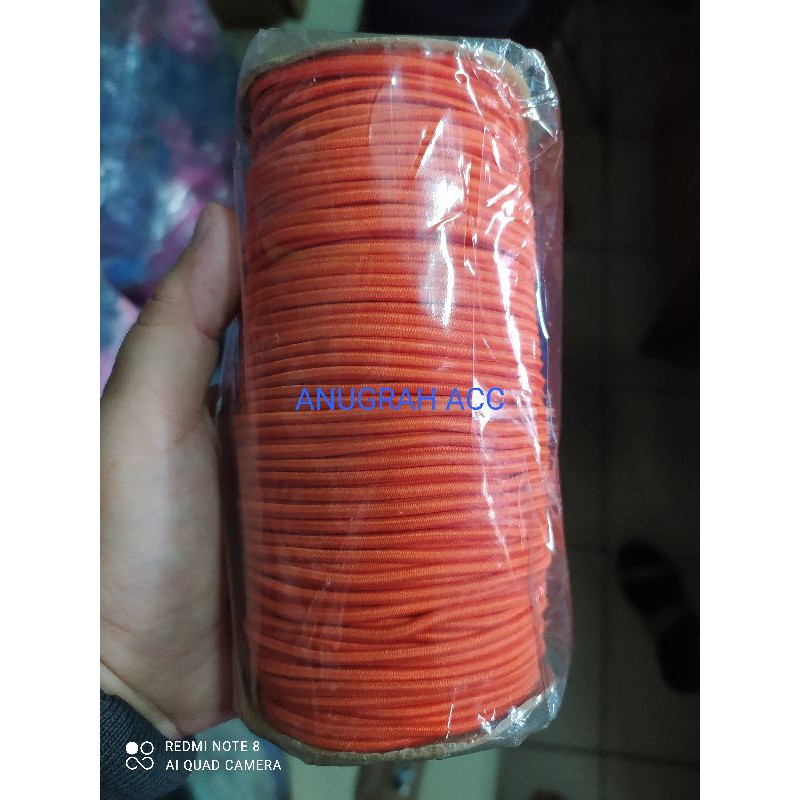 tali karet elastis cord 2.5mm-Orange