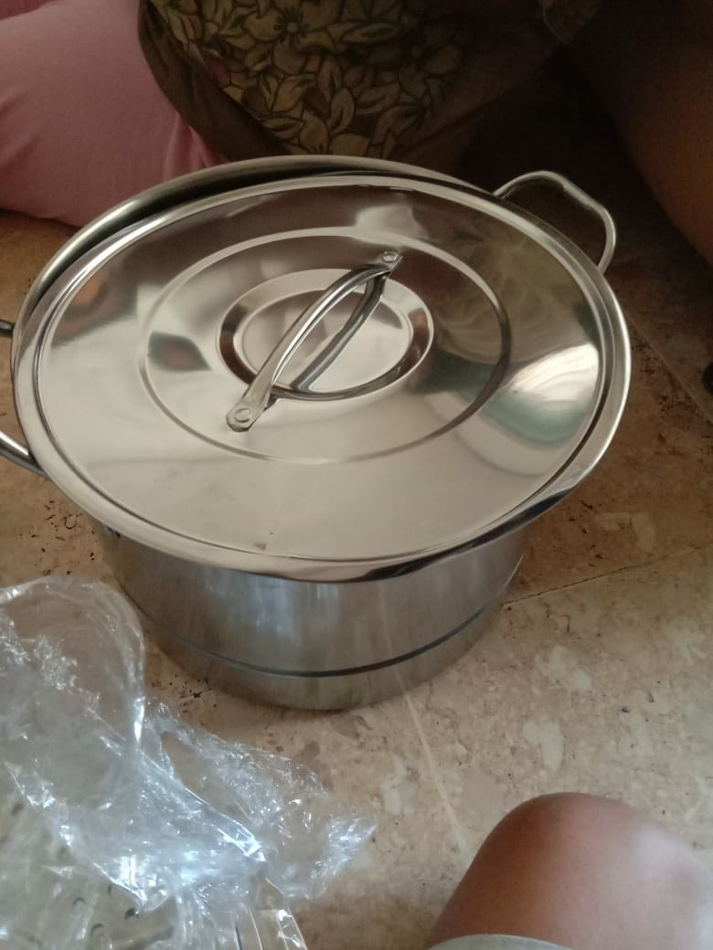 Panci Set Steamer Stock Pot Stainless 4 In 1 (4pc)