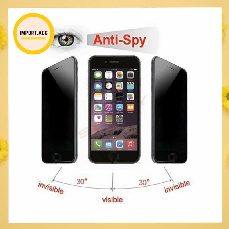 Tempered glass anti spy full Vivo V15, V15 PRO, Y30, Y50, Y19 Premium Quality [import]