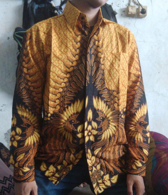 Kemeja Batik Kantor Pria Lengan Panjang Fashion Solo Bw 001