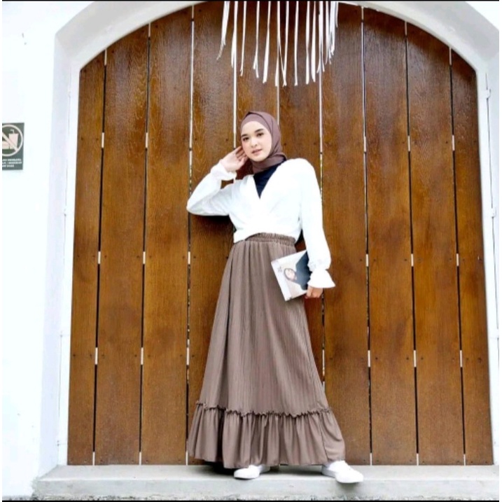 GS-ROK PLISKET TUTU/ROK 2 TINGKAT/ROK PLISKET PANJANG MUSLIM/MAXY SKRIT