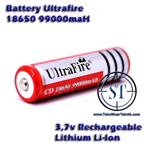 Battery Ultrafire 18650 Batterai Charger Rechargeable Baterai Powerbank Kipas Angin Senter Police SWAT