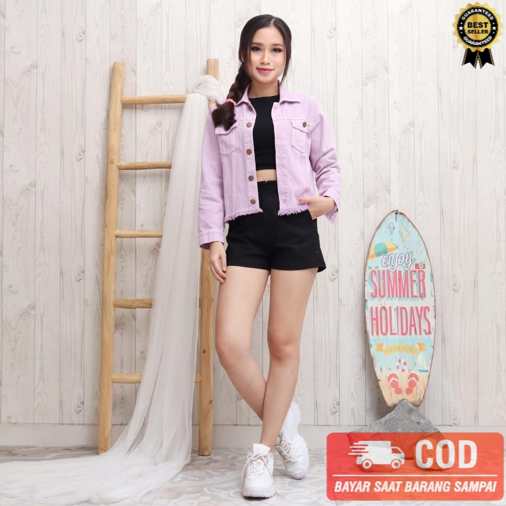 novi.olshop LILAC JACKET / JAKET JEANS / JEANS HITS / JAKET LILAC / JAKET KEKINIAN