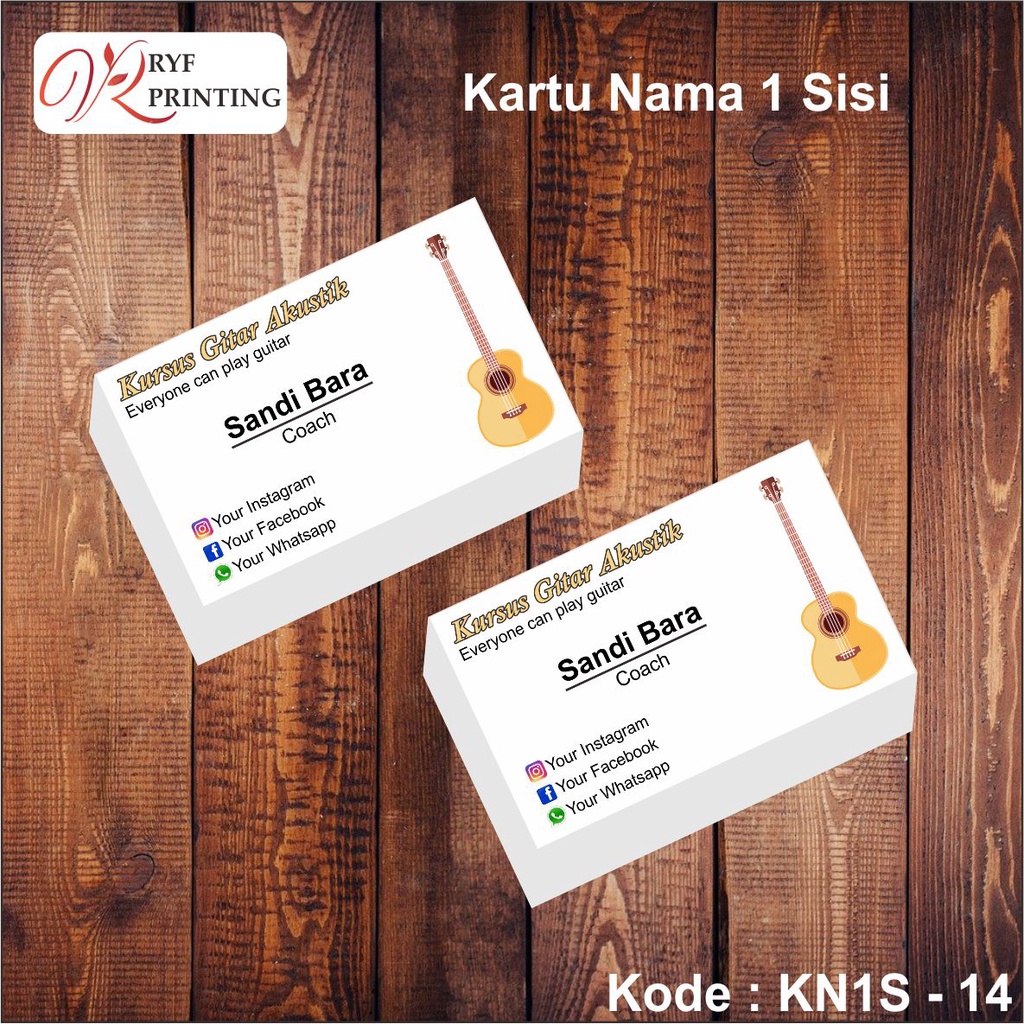 

KARTU NAMA 1 SISI