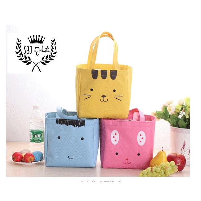 Tas Bekal Lunch Bag Rantang Kotak Makan Insulated Cooler Bag Kartun