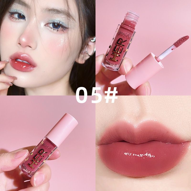 HER Lip Glow Lip Gloss Glitter Lipstik Liquid Cair Dragon Ranee-HER 05
