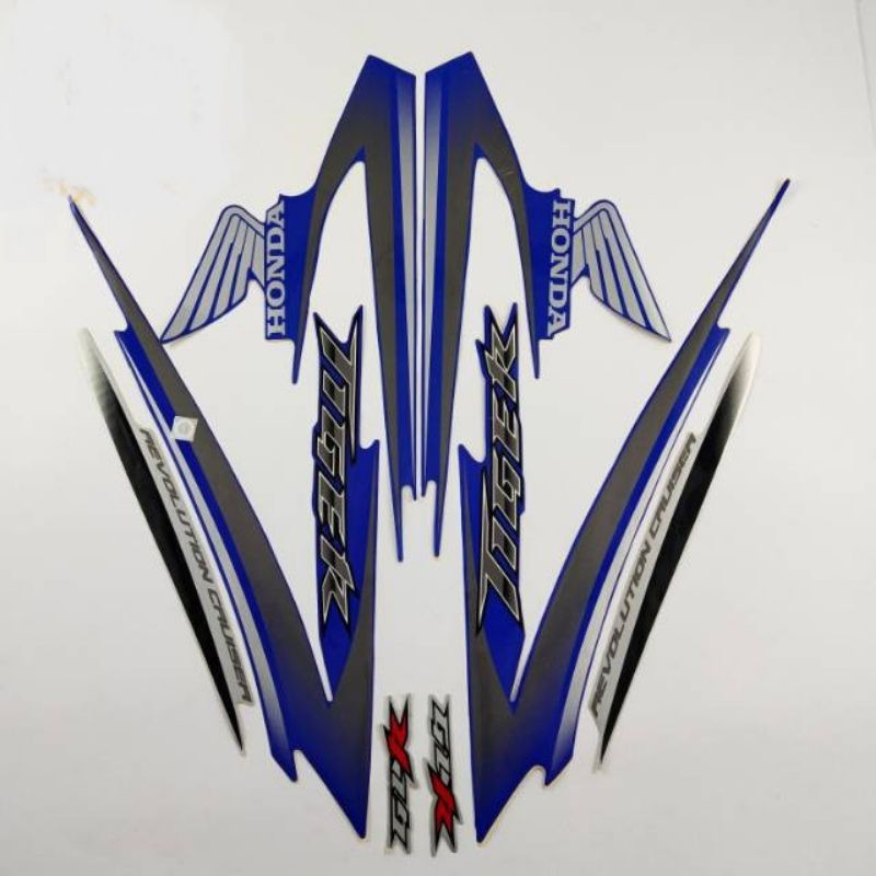 striping lis stiker standar ori Tiger Revo TIREV 2009 Biru stiker ori Tiger Revo striping Tiger 2009
