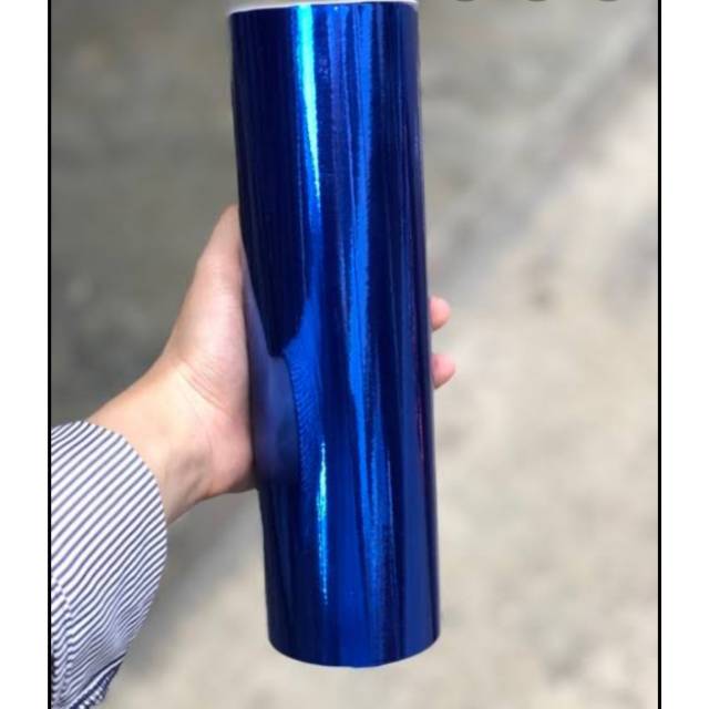 Stiker skotlet biru chrome skotlet motor biru metalic stiker motor biru chrome  infinity