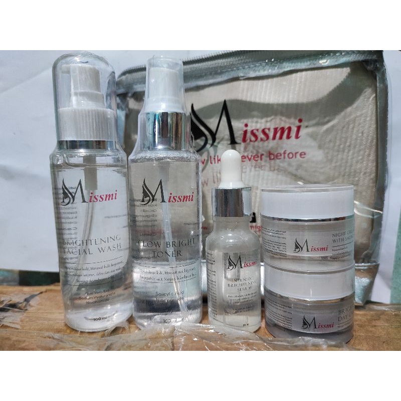 Missmi Brightening paket skincare with DNA Salmon5 in 1 bpom