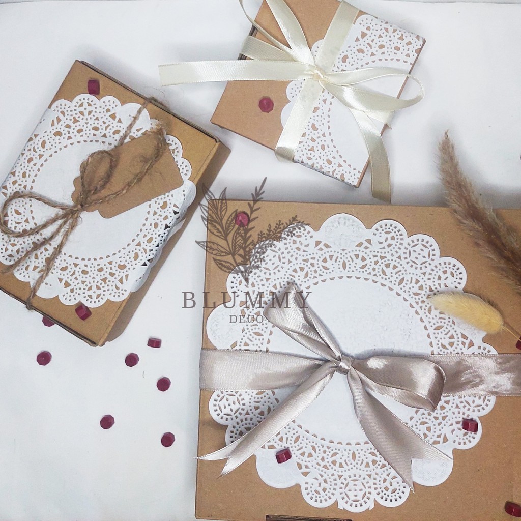 

[5 pcs] Paper Doilies Paper Doyleys Doilies Paper Kertas Renda Round White