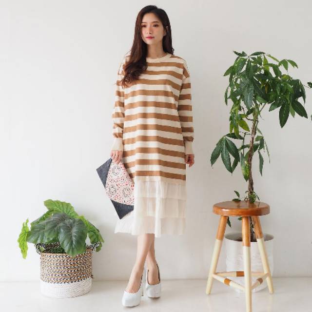 Dress bangkok /Tunik bangkok / tunik plisket/tunik rajut