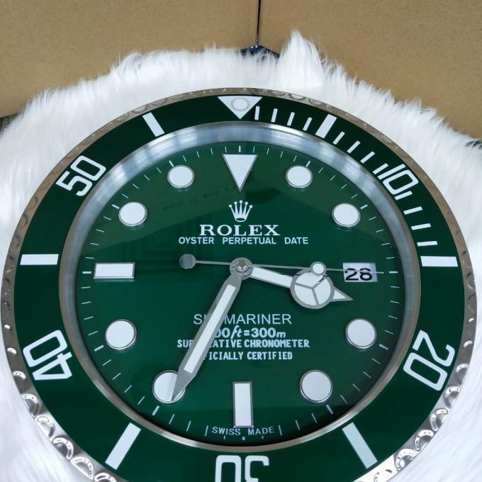 Promo Bulan Ini Jam Dinding Rolex Submariner - Hijau Hot Sale