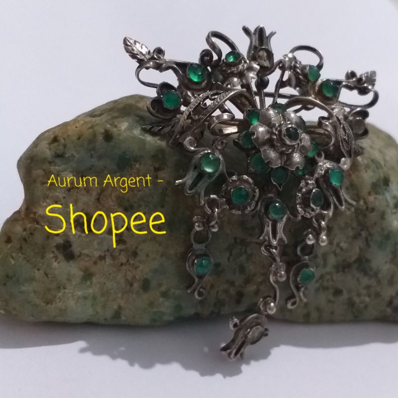 SPNT.4-- 1 PC PENITI PERAK ASLI - ANTIK PERANAKAN CHINA DI INDONESIA. -- SILVER PIN --