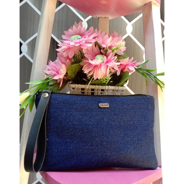 DENIM CLUTCH Wanita 25x16cm