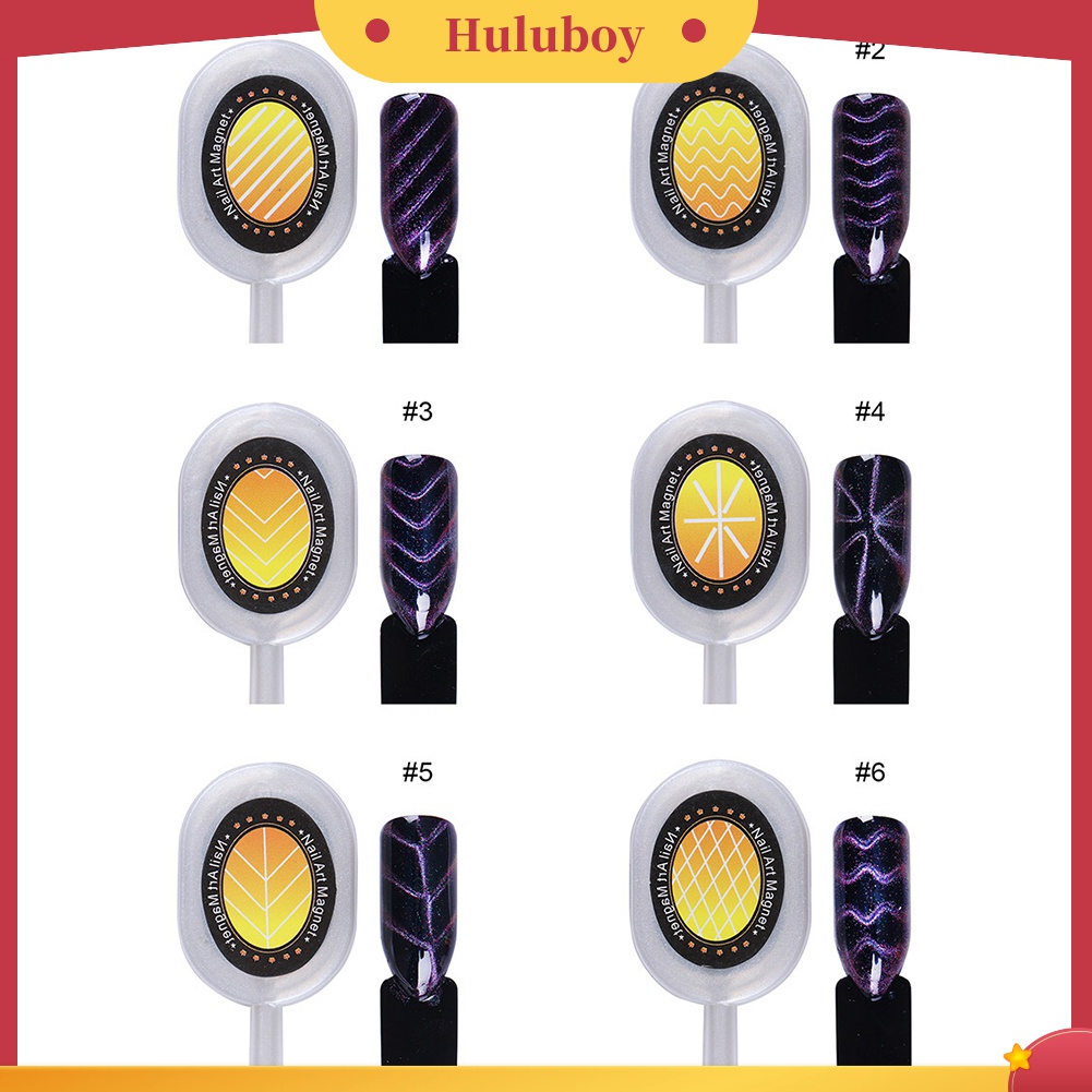 Huluboy Huluboy♡ Papan Magnet Bentuk Daun Bergelombang Untuk Kutek Gel UV Nail Art DIY