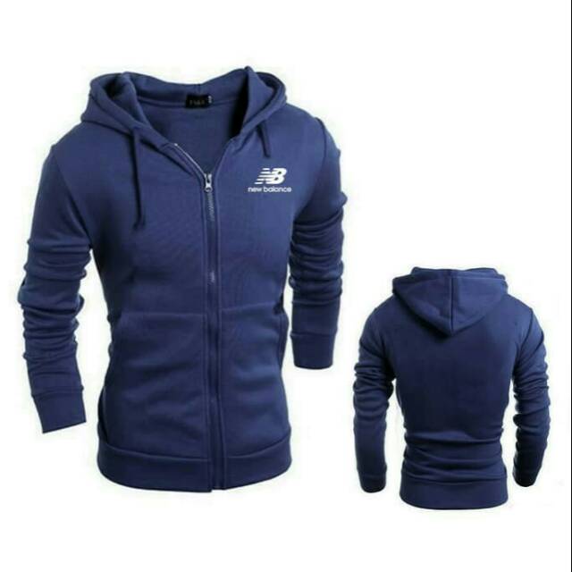 Jaket training zipper new balance Hitam S