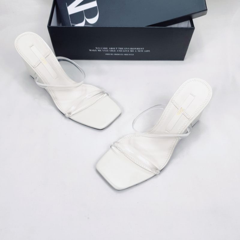 ZR Transparent Double Strap Sandal Wedges