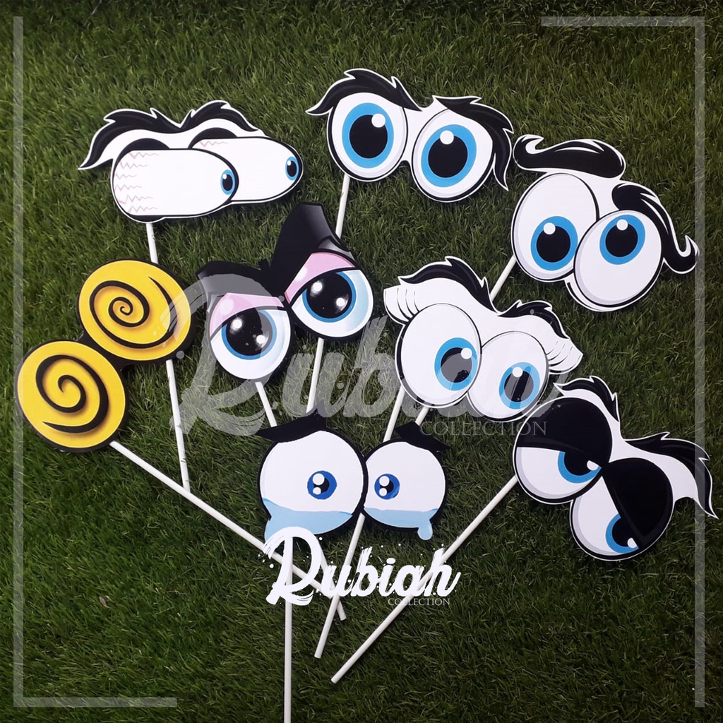 Custom Photo Props / Property Party / Aksesoris Photobooth Eyes