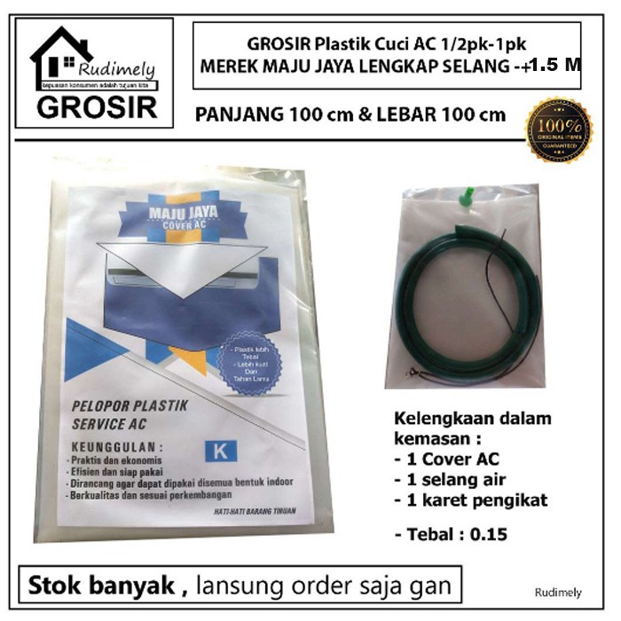 GROSIR PLASTIK CUCI AC 12PK SAMPAI 1PK MEREK maju jaya COVER AC