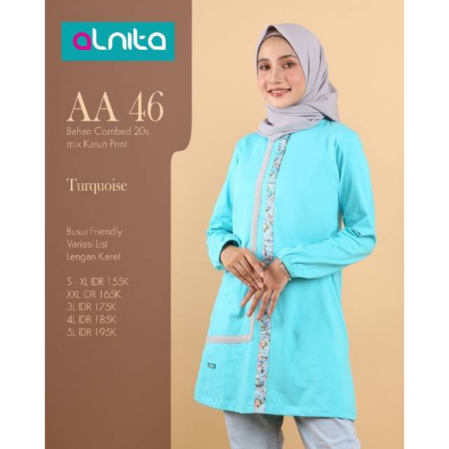 ATASAN ALNITA AA 046 TURQUOISE TERMURAH
