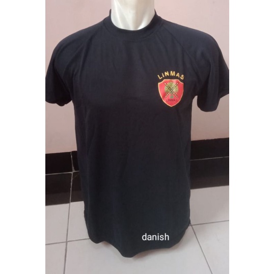 KAOS LINMAS HITAM LENGAN PENDEK