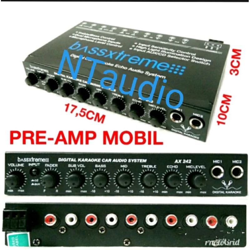 PARAMETRIK EQUALIZER MOBIL BASSXTREME AX -242 KARAOKE