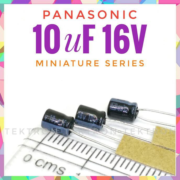 Panasonic 10uF 16V miniatur series asli original tektron22 Segera Dapatkan