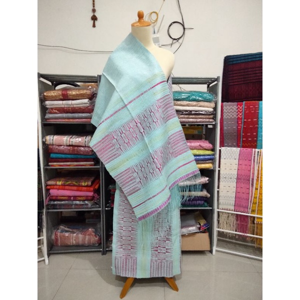 Tumtuman Purada Korea Silver Pink Songket Tarutung