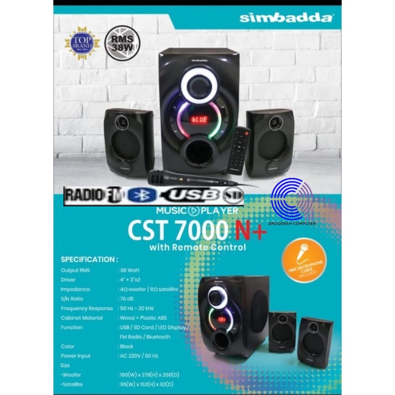 SPEAKER SIMBADDA CST 7000N PLUS GARANSI RESMI ORIGINAL