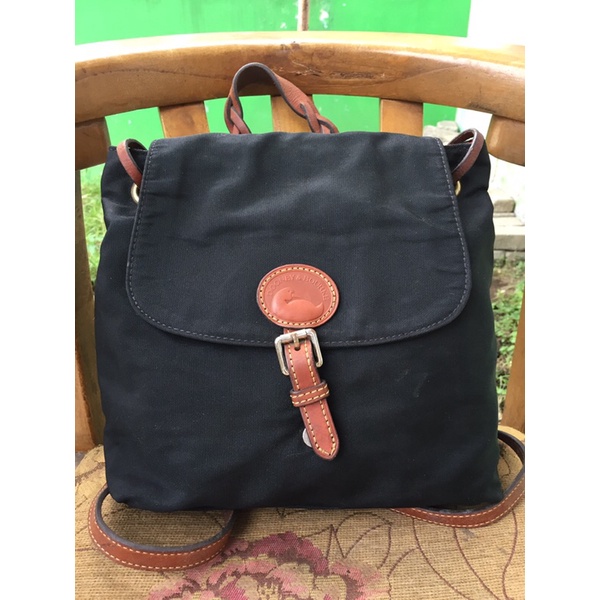 tas dooney bourke original kulit asli canvas ransel backpack preloved import