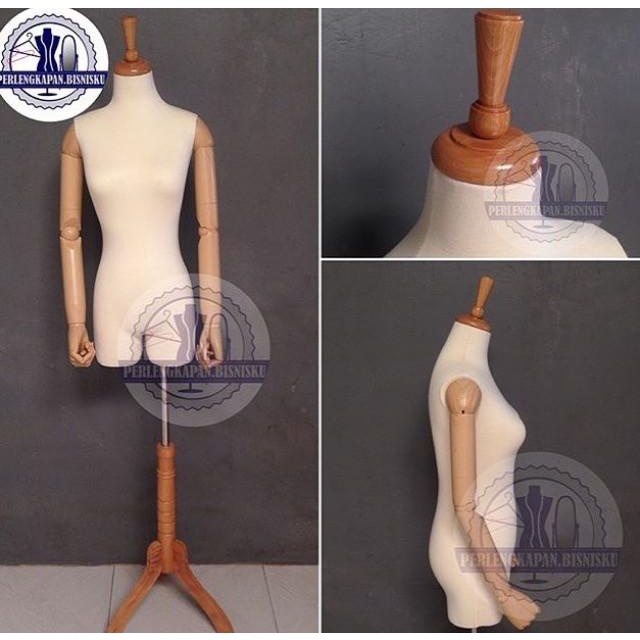 Manekin | Manekin Tangan Kayu (Tanpa Kepala)