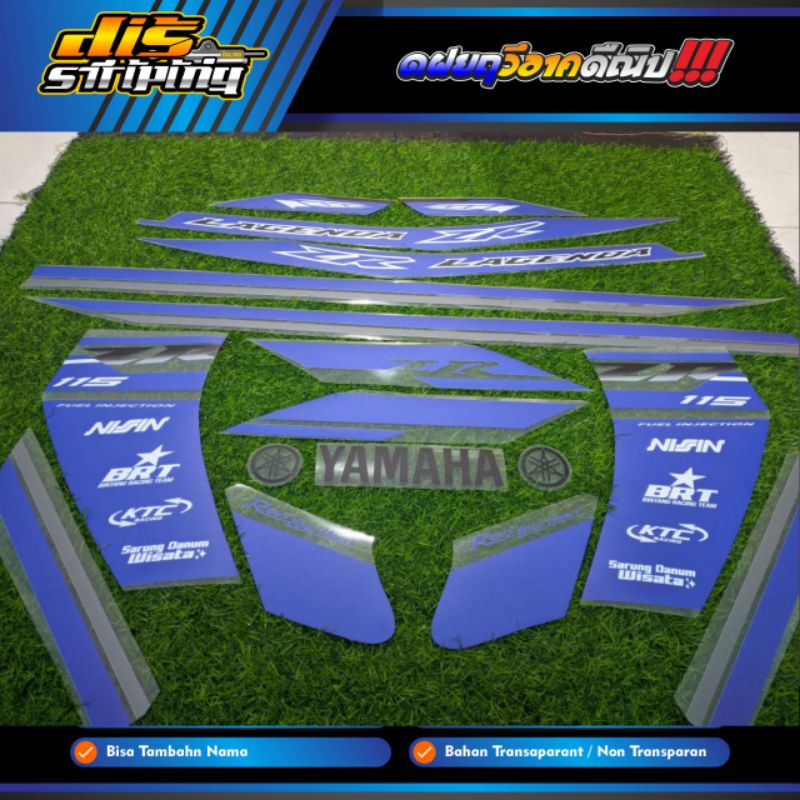 Striping Jupiter Z1 Transparan Custom List Biru