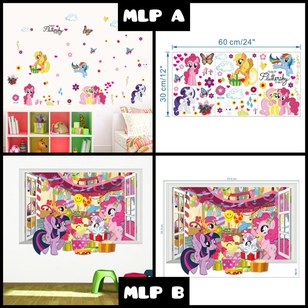 WALLSTICKER STIKER DINDING MY LITTLE PONY DEKORASI  KAMAR  