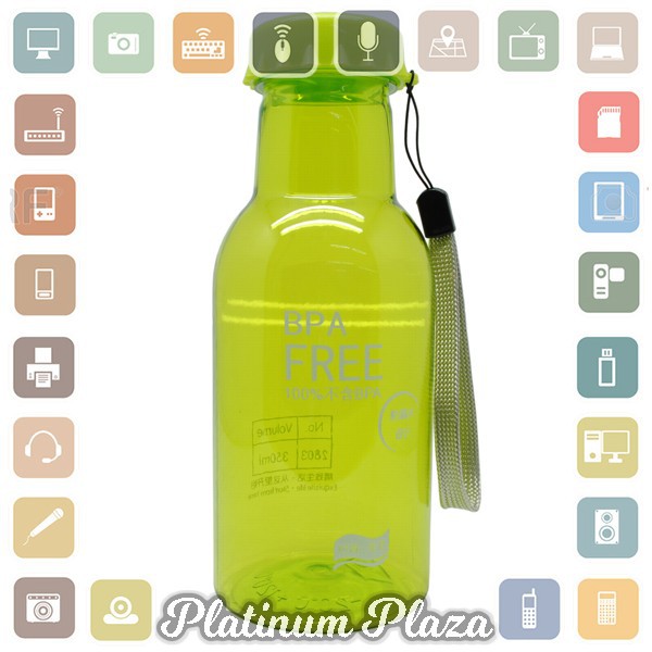 Botol Minum BPA Free Colorful Unbreakable Bottle 350ml - SM-8033 - Green`6FN2DW-