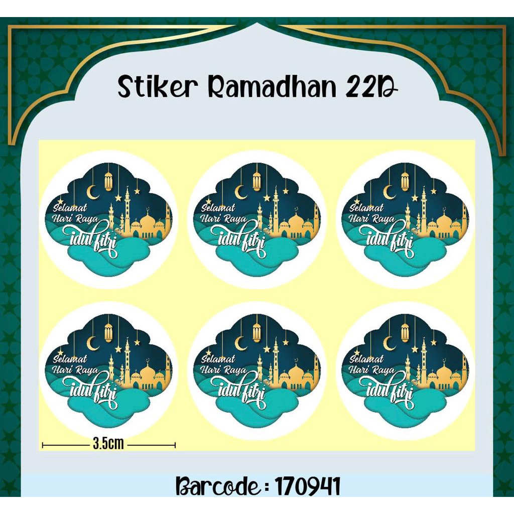 

STICKER RAMADHAN 22D (10LEMBAR) // STICKER LABEL SELAMAT HARI RAYA IDUL FITRI LEBARAN