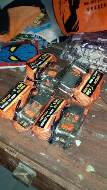 Xenon 400kg Tali Pengikat Barang Motor Ratchet Tie Down Set 1 In X 5 M