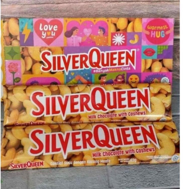 

Barang baru--Silverqueen cashew 65gr / silver Quin 62gr , 28gram coklat, HARGA UNTUK 1pc yaa