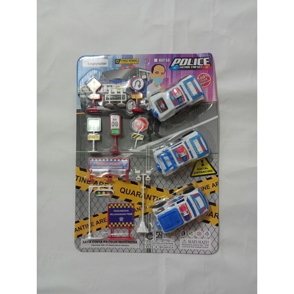 Toys Mainan Police Patrol Car Set