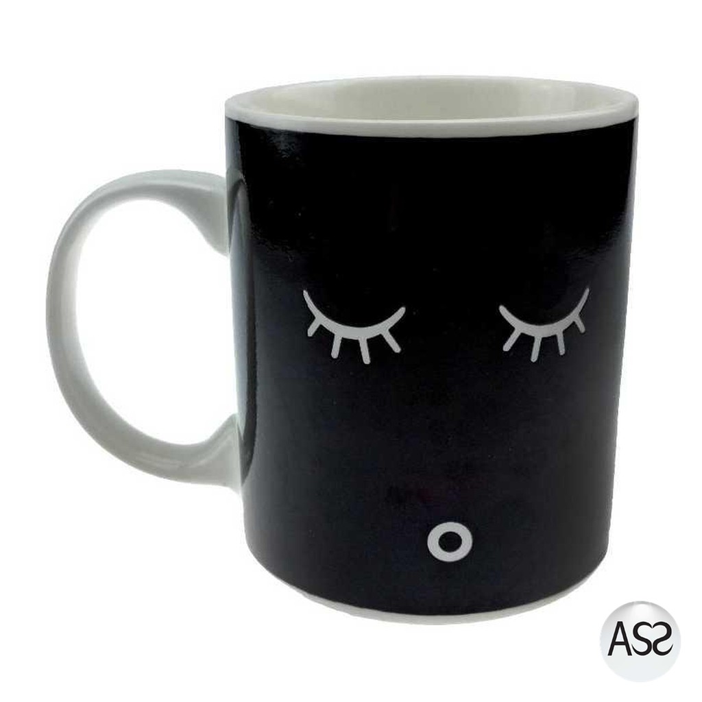 ASS Shop - Color Changing Magic Mug Cangkir Sensitif Suhu Motif Smile Face - Y-03