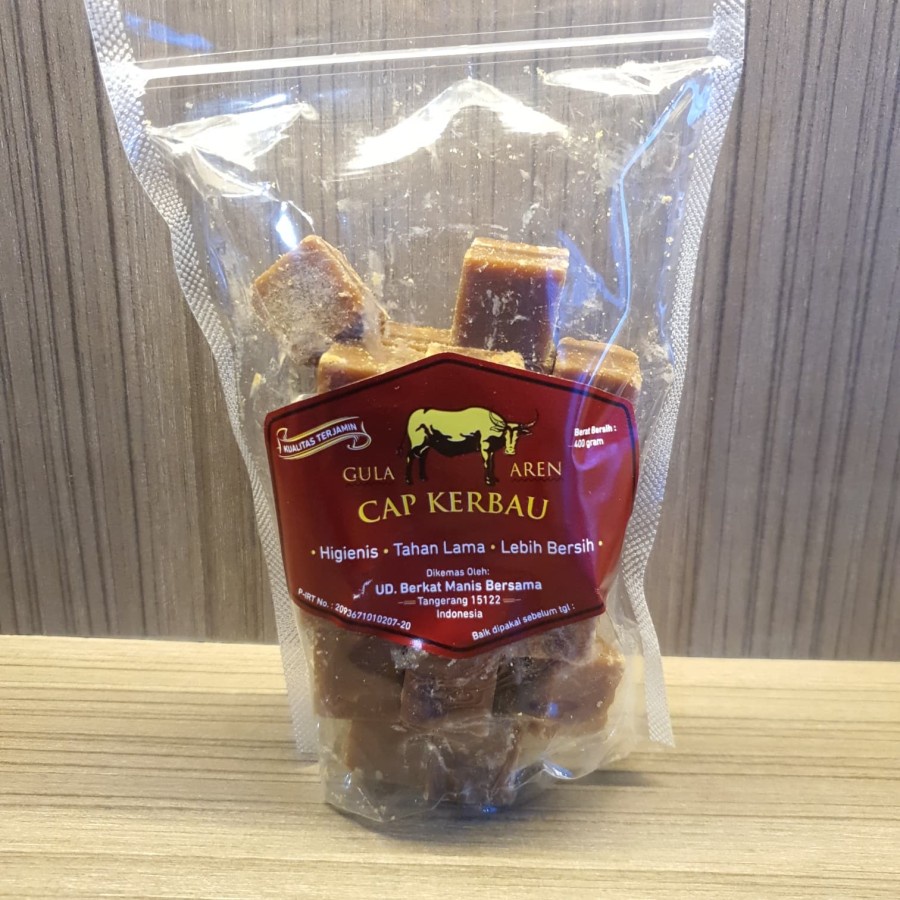 

Gula Aren Kotak Cap Kerbau Qualitas Super Higienis Tahan Lama 400 Gr