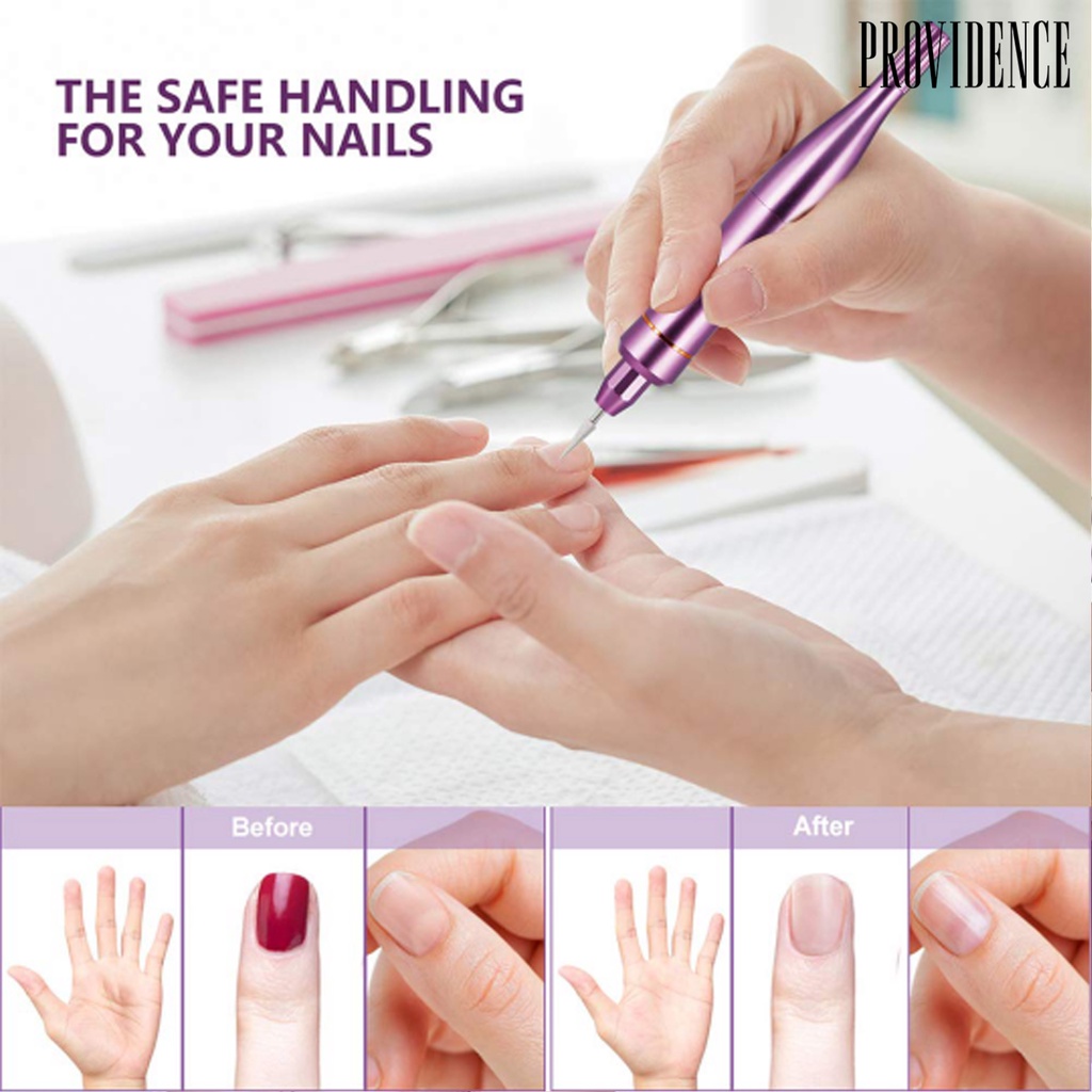 Providence Mesin Bor Poles Kuku Elektrik Portable Usb Rechargeable Untuk Salon / Manicure